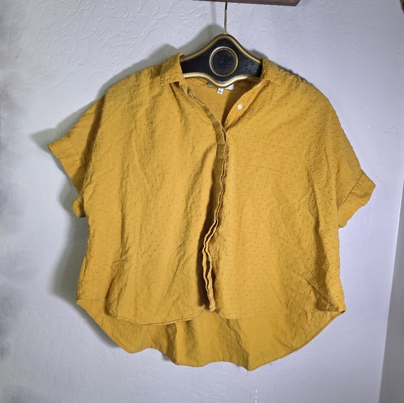 Madewell Hilltop Shirt In Clipdot Tungsten Glow Size Large - Picture 3 of 8